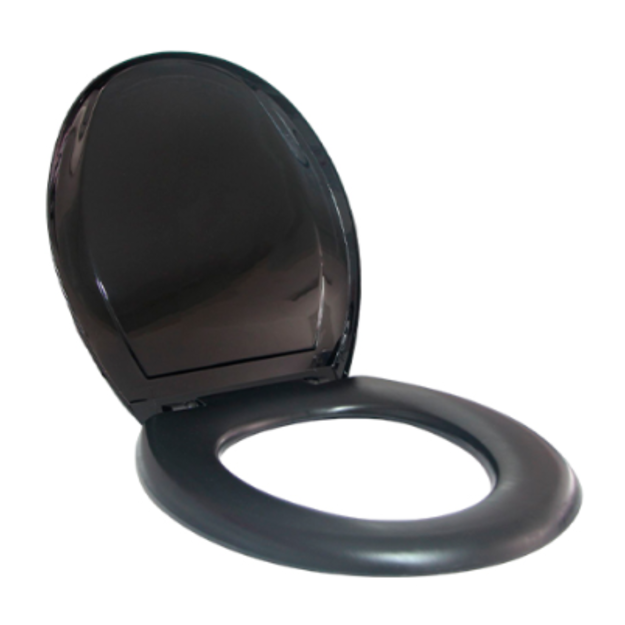 Imagen de Tapa inodoro Oval plástica acolchada Negro