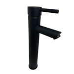 Imagen de Grifería de lavatorio Monocomando alto de mesada Milano Negro Mate