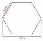 Imagen de Cerámica de pared Hexagonal Negra Satinado