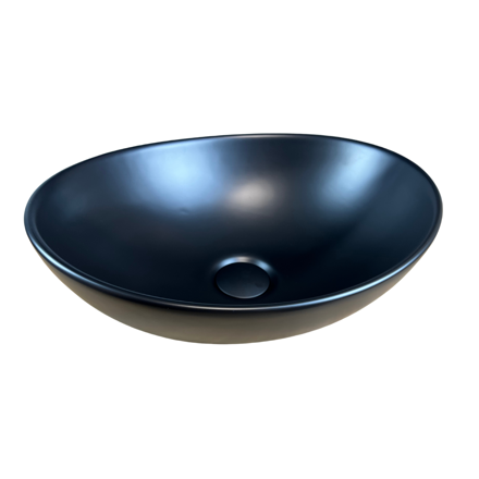 Imagen de Bacha de apoyo Ovalada 41x33 cm Negro Mate Dmc