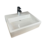 Imagen de Bacha de apoyo rectangular 57x46 cm c/mesa blanca Dmc