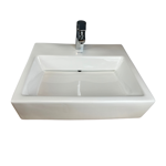 Imagen de Bacha de apoyo rectangular 57x46 cm c/mesa blanca Dmc