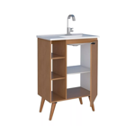 Imagen de Mueble de baño de pie  Hortensia Jequitibá 62 cm con bacha de resina