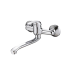 Imagen de Grifería de cocina Monocomando de pared Capri Pico bajo Cromado