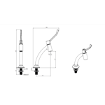 Imagen de Lavatorio de mesa clínica abs Cromo Blukit