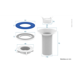 Imagen de Válvula de lavatorio plástico negra 7/8 Blukit