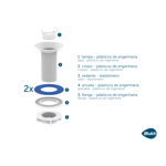 Imagen de Válvula de lavatorio plástico negra 7/8 Blukit