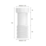 Imagen de Prolongador cromado para válvulas roscada 1 1/2"