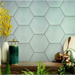 Imagen de Cerámica para pared Connect Green Hexagonal Mate