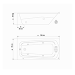 Imagen de Bañera Astra simple 150 cm línea Bella