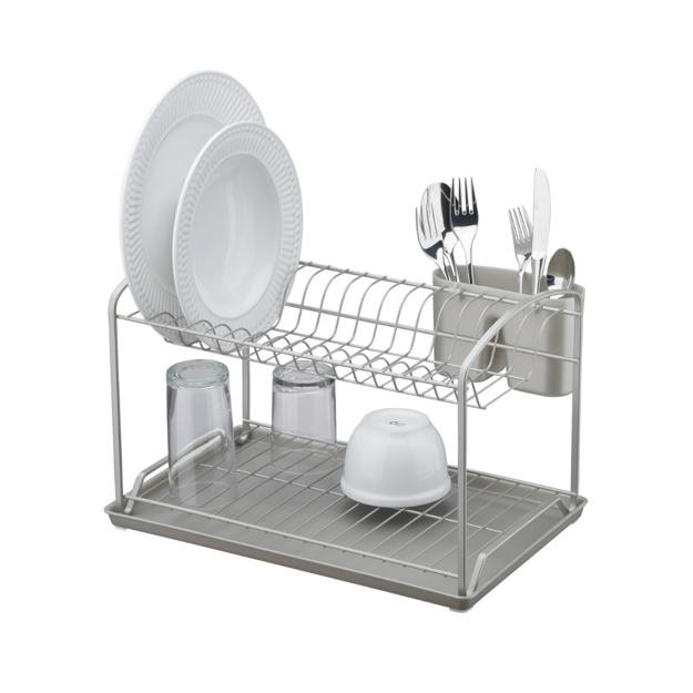 Imagen de ESCURREPLATOS DOBLE CON BANDEJA NIQUEL