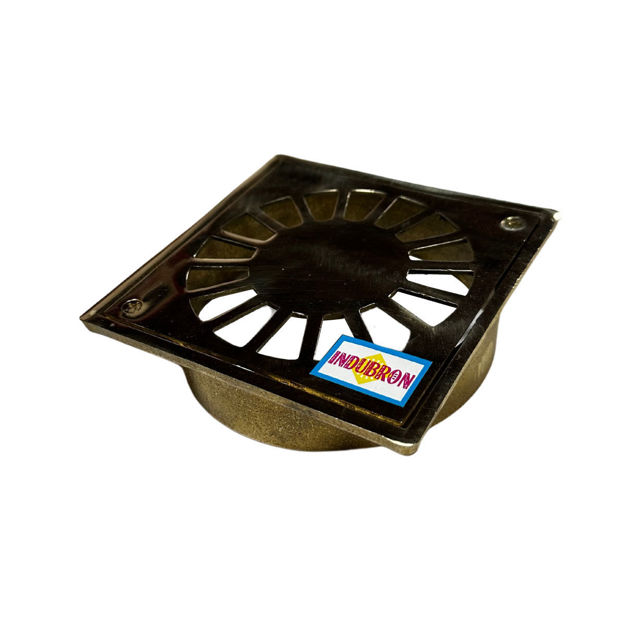 Imagen de Rejilla bronce pulido con base reja 10x10 cm