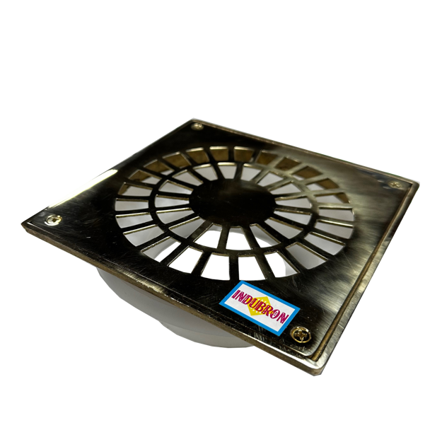 Imagen de Rejilla bronce pulido con base reja 15x15 cm