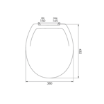 Imagen de Tapa inodoro Oval plástica Blanca