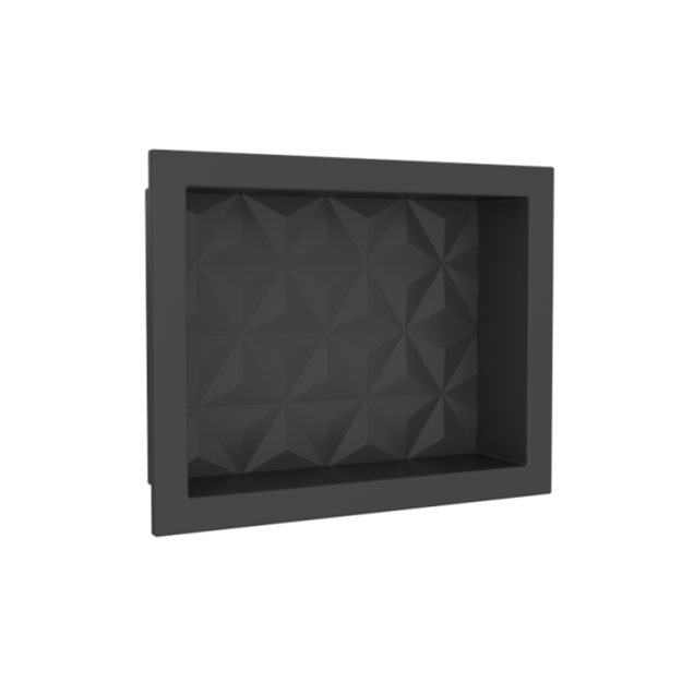 Imagen de Nicho Mármol Sintético Texturizado 40 negro