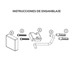 Imagen de TOALLERO DOBLE 45 CM NEGRO MATE