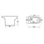 Imagen de Bidet de loza Montano  Blanco DMC