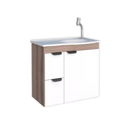 Imagen de Mueble de baño suspendido Margarita Blanco 60 cm con bacha de resina