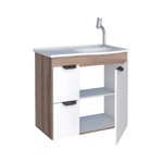 Imagen de Mueble de baño suspendido Margarita Blanco 60 cm con bacha de resina