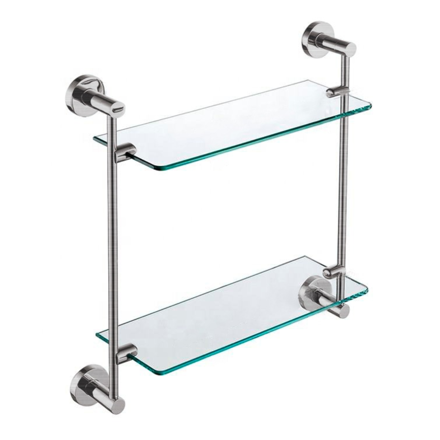 Imagen de Repisa de vidrio doble Cromo