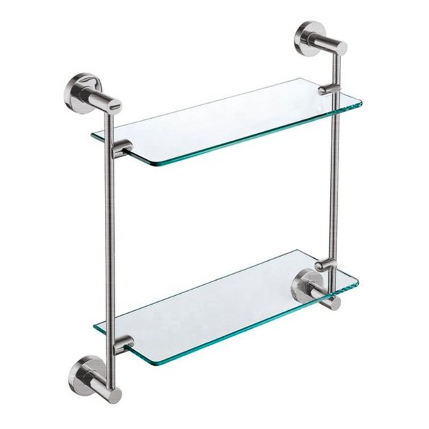 Imagen de Repisa de vidrio doble Cromo