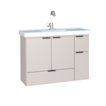 Imagen de Mueble de baño suspendido Orquidea Beige 80 cm con bacha de resina