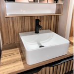 Imagen de Bacha de apoyo rectangular 42x39 cm c/mesa blanco Dmc