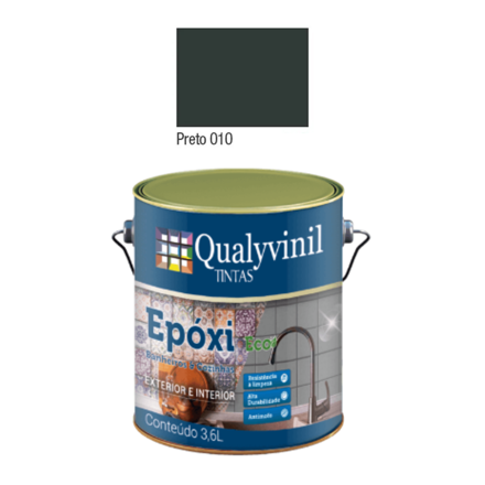 Imagen de Epoxi base agua premium acetinado negro 3,6 L