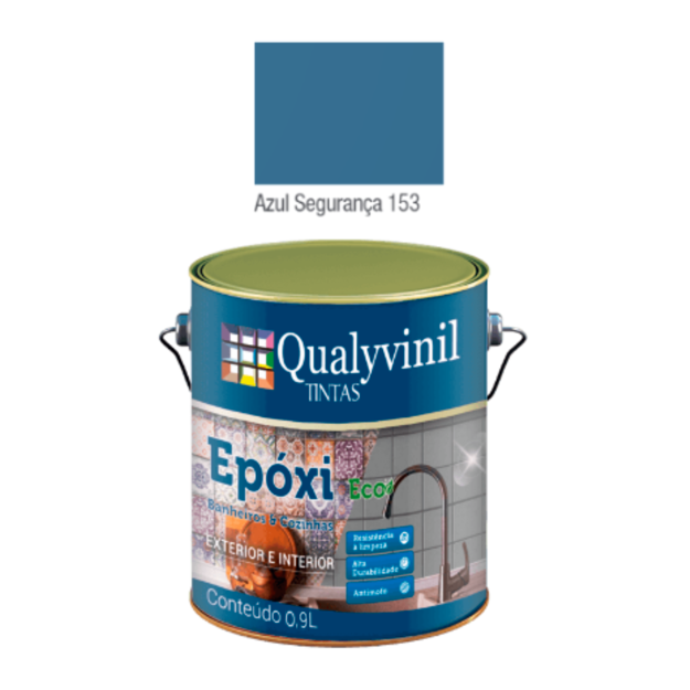 Imagen de Epoxi base agua premium acetinado azul 0,9 L