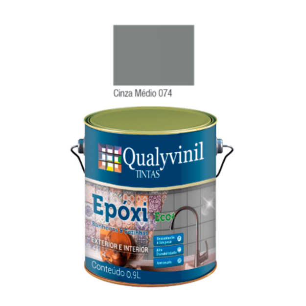 Imagen de Epoxi base agua premium acetinado cinza 0,9 L