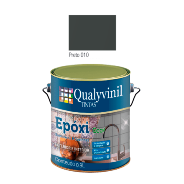 Imagen de Epoxi base agua premium acetinado negro 0,9 L