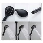 Imagen de Barral de ducha Monocomando Exterior con transferencia Milano negro mate