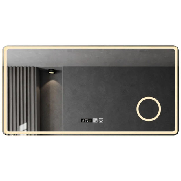 Imagen de Espejo LED 100x60 con display desempañador y aumento