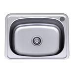 Imagen de Pileta cocina simple acero inox con Válvula