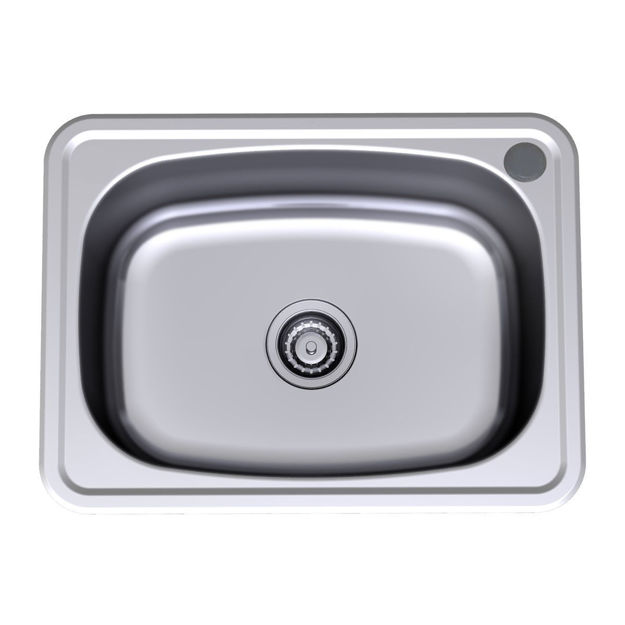 Imagen de Pileta cocina simple acero inox con Válvula