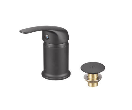 Imagen de Grifería de bidet Monocomando sin transferencia Capri Negro Mate