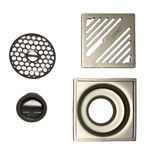 Imagen de Rejilla cromada con anti insectos 10x10cm DMC