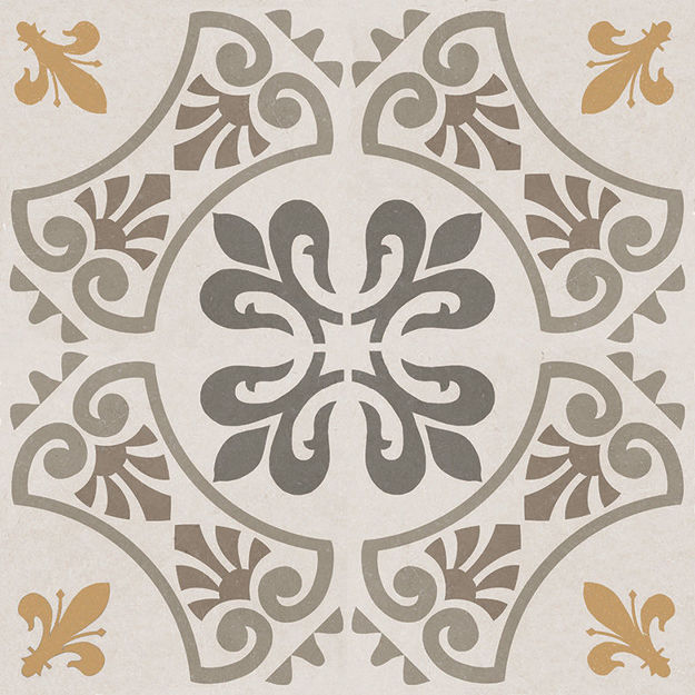 Imagen de Cerámica para piso y pared Linea hidráulica Milos 31x31 cm Mate