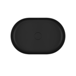 Imagen de Bacha de apoyo Oval 60x40 cm Negro Mate Deca