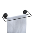 Imagen de TOALLERO DOBLE ADHESIVO 45 CM NEGRO MATE