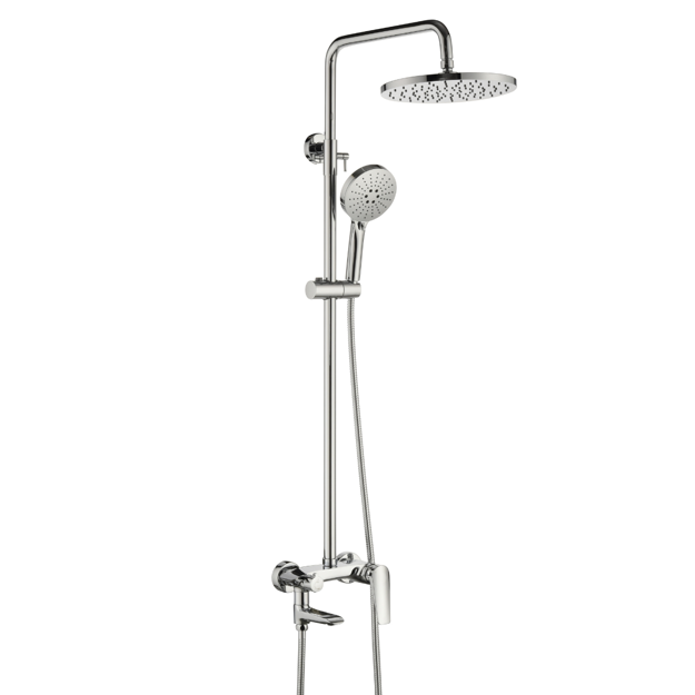 Imagen de Barral de ducha Monocomando exterior con Transferencia Chronos Cromado