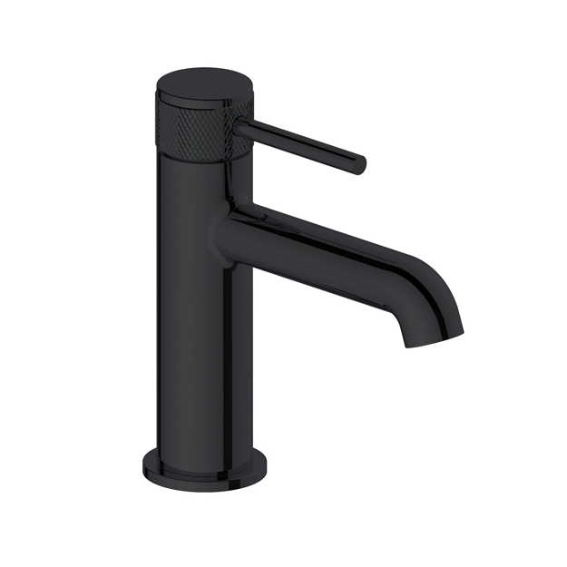 Imagen de Grifería de lavatorio Monocomando bajo de mesada volante labrado Negro Mate