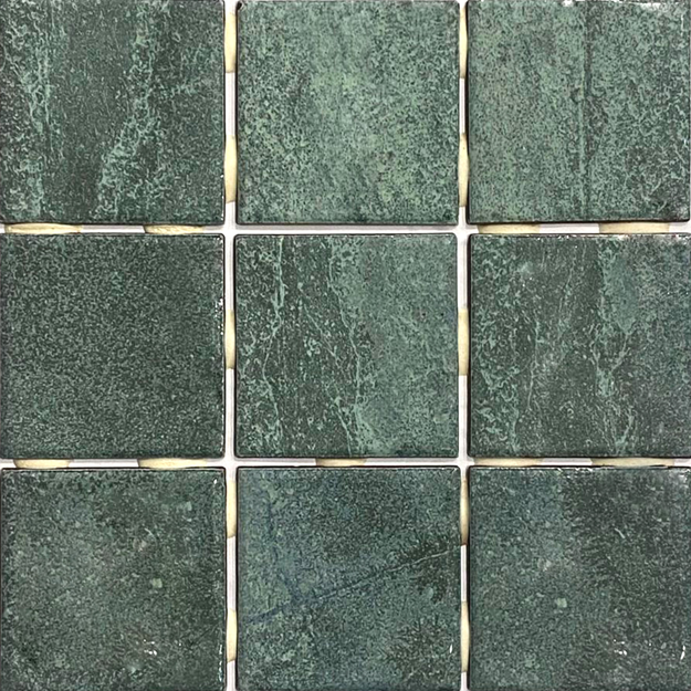 Imagen de Cerámica para pared y piscina Sancho Green 10x10 cm Brillante