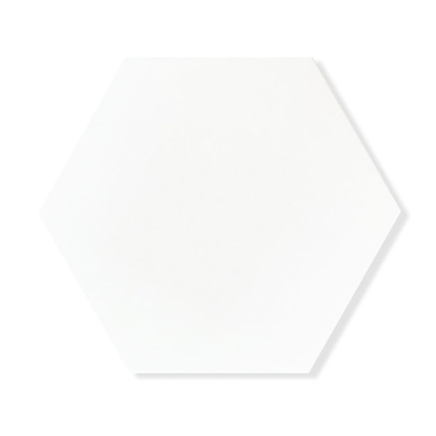 Imagen de Cerámica para pared Blanco Hexagonal brillante