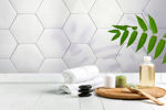 Imagen de Cerámica para pared Connect Blanco Hexagonal Mate