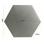 Imagen de Cerámica para pared Connect Gris Hexagonal Mate