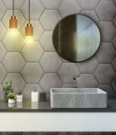 Imagen de Cerámica para pared Connect Gris Hexagonal Mate