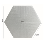 Imagen de Cerámica para pared Connect  Soft Grey Hexagonal Mate