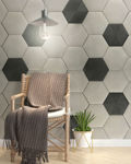 Imagen de Cerámica para pared Connect  Soft Grey Hexagonal Mate