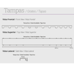 Imagen de ELLEVE Receptaculo c/sifón tapa ac inox 70cm Smart